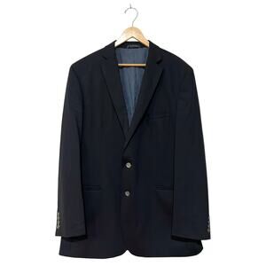 Calvin Klein Men's 100% Wool Blazer Jacket Black Sz 46L Event Office Evening